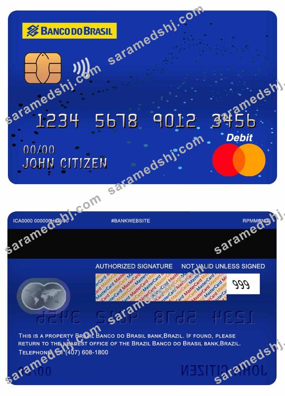 Brazil Banco do Brasil bank master debit card